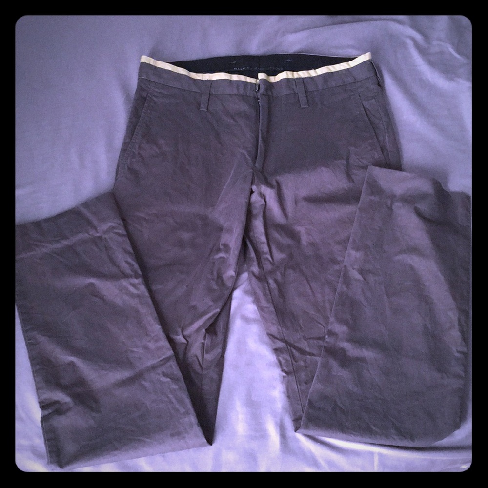 Marc Jacobs Light Cotton Poplin Pants Charcoal 28W